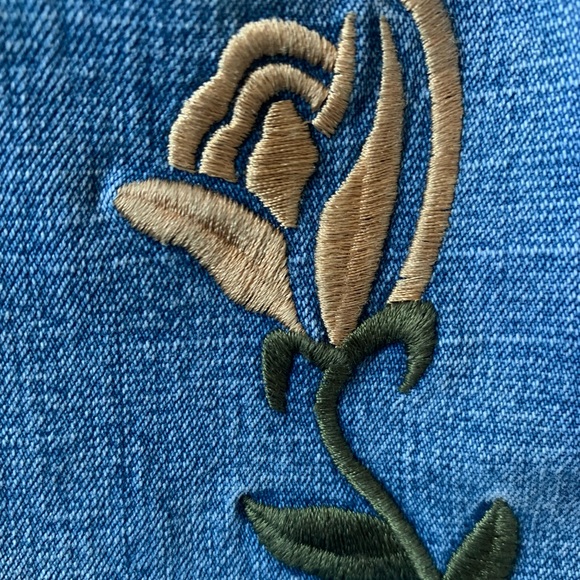 9 for $10 M&M Apollo Floral Print Jeans Embroidered Western Rodeo Denim 13/14 - Picture 11 of 15